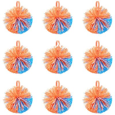 2.5" MINI Rubber String Ball Assorted Bulk Bundle, Soft Active Fun Toy, Sensory Fidgets Toys, Stress Balls,Colorful Bouncy Ball,9Pack (RKB-1)