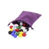 AmishToyBox Game Bag of 24 Glass Marbles (16mm Diameter) and 6 Dice for Aggravation Game view 1