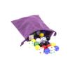 AmishToyBox Game Bag of 24 Glass Marbles (16mm Diameter) and 6 Dice for Aggravation Game view 2
