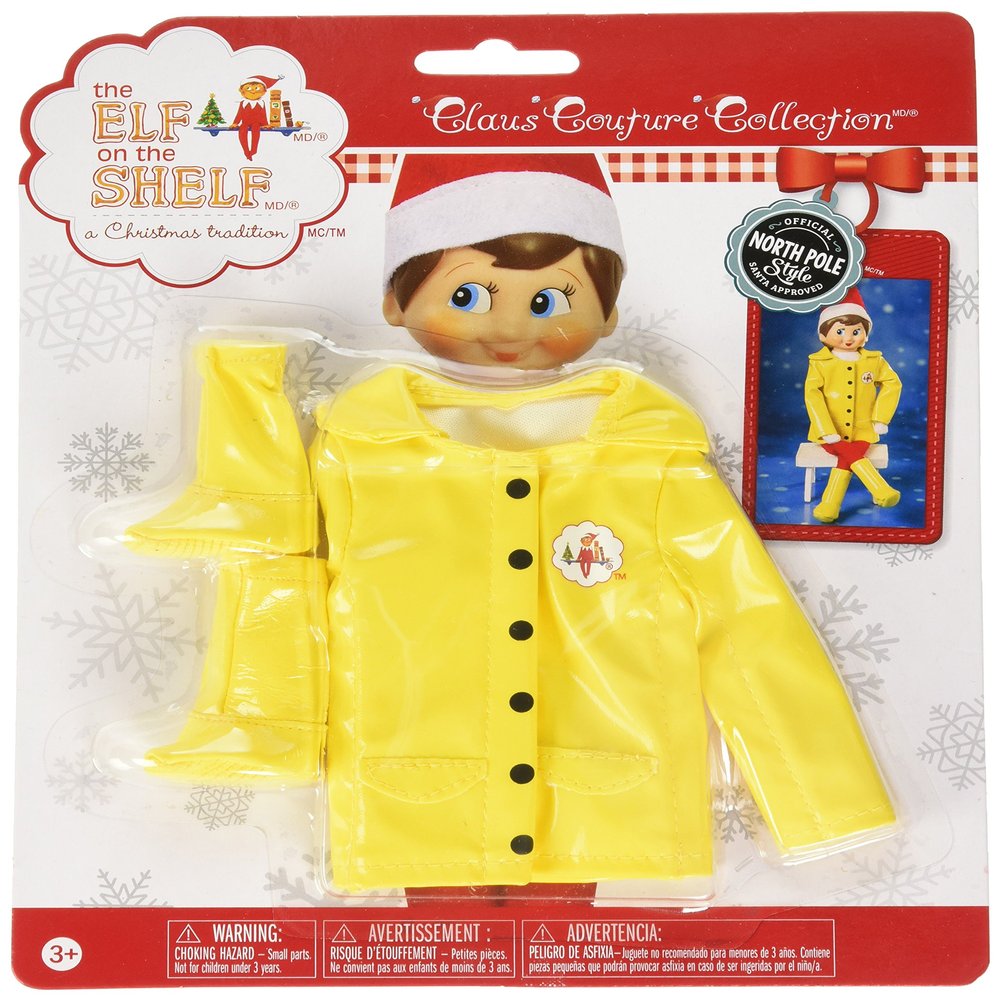 Elf on The Shelf Claus Couture Caroling in The Raincoat