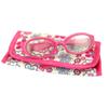 Sophia's Hot Pink Doll Eyeglasses with Plastic Oval Frame & Flower Print Fabric Case Accessory 2 Piece Set for 18" Dolls, Hot Pink view 2