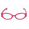 Sophia's Hot Pink Doll Eyeglasses with Plastic Oval Frame & Flower Print Fabric Case Accessory 2 Piece Set for 18" Dolls, Hot Pink view 3