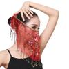Belly Dance Face Veil India Dance Outfit Halloween Carnival Costumes Head Face Veil (red) view 4