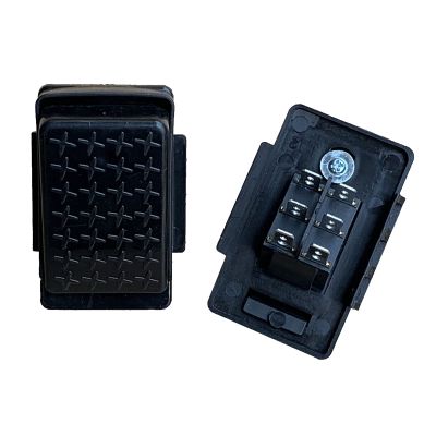 6/12/24 Volt Accelerator Foot Pedal Reset-Control Switch for Kids Ride On Cars, Children Electric Ride On Toys Replacement Parts Black 6-pin Socket-7 * 4.1CM