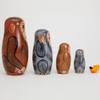 Bits and Pieces - Nesting Monkeys - Hand Painted Wooden Nesting Dolls - Matryoshka - Set of 5 Dolls from 6" Tall view 4