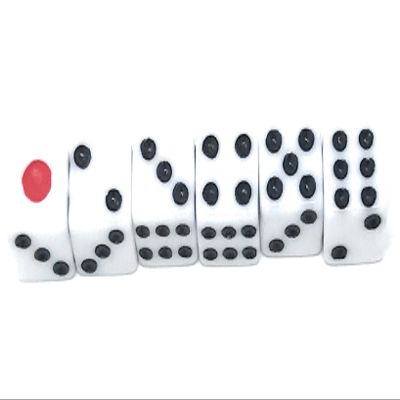 100pcs 8mm White Dice with Black Pips Dots for Board Games, Activity, Casino Theme, Party Favors, Toy Gifts by Gocomcom
