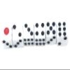 100pcs 8mm White Dice with Black Pips Dots for Board Games, Activity, Casino Theme, Party Favors, Toy Gifts by Gocomcom view 1