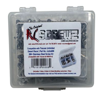 tra086 - Compatible with Traxxas Unlimited Desert Racer (85076-4) Stainless Steel Screw Ki