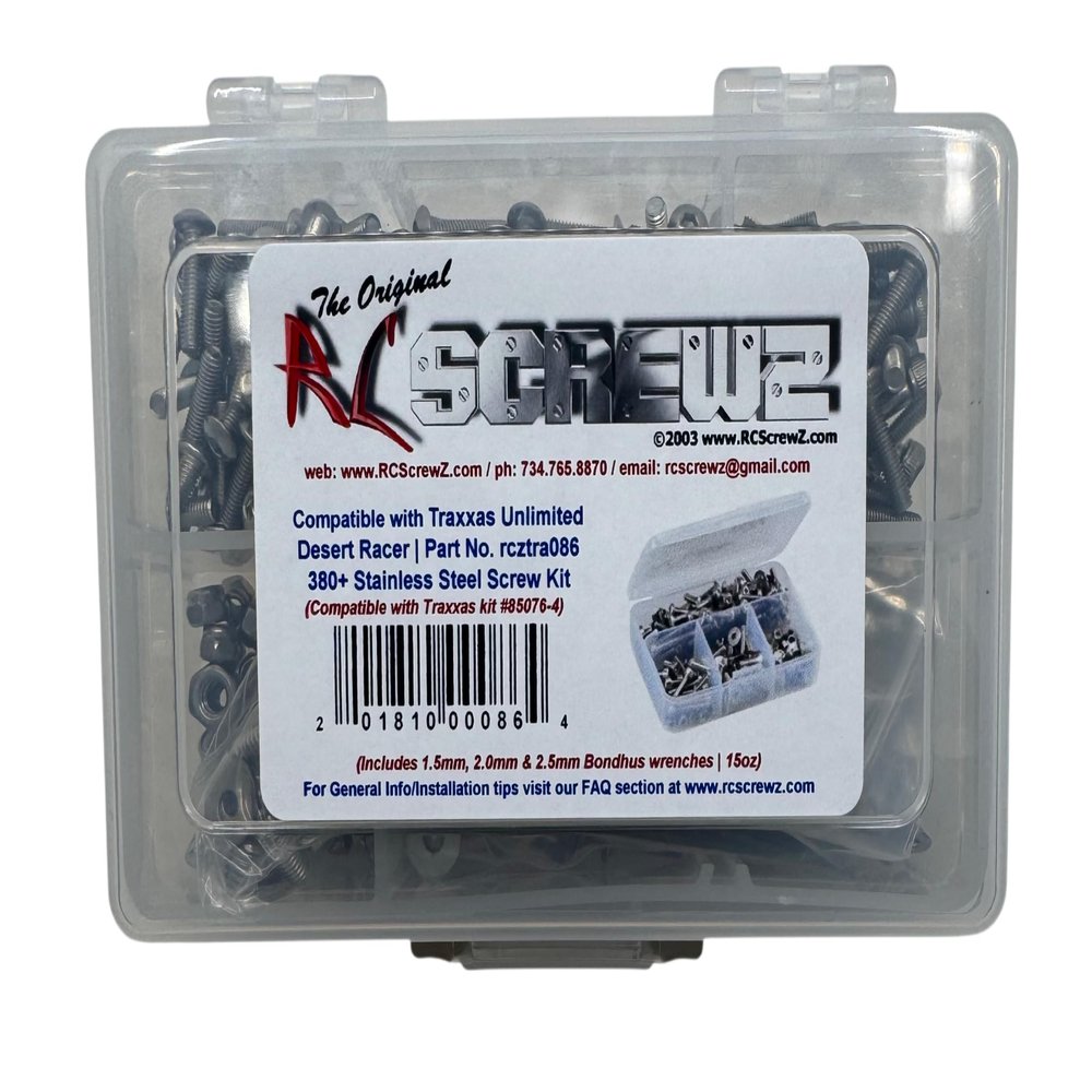 tra086 - Compatible with Traxxas Unlimited Desert Racer (85076-4) Stainless Steel Screw Ki
