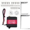 20KG RC Servo High Torque Servo Motors with 25T Servo Horn, Dual Ball Bearing, Aluminium Case, Metal Bracket, Waterproof Metal Gear Steering Digital Servo for RC Car Robot DIY, Control Angle 180 view 1