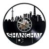 KravchArt Shanghai - Skyline Vinyl Record Wall Clock - Artwork Gift idea for Birthday, Christmas, Women, Men, Friends, Girlfriend Boyfriend and Teens - Living Kids Room Nursery view 1