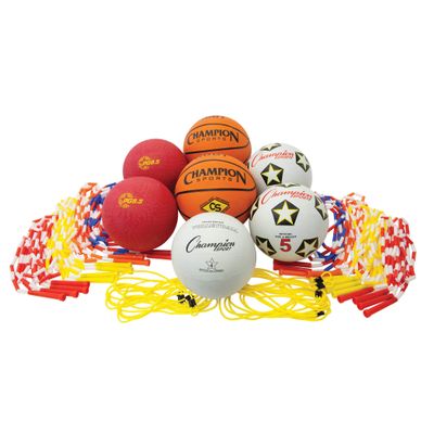 Champion Sports CHSUPGSET2 Playground Ball Set, 10 Sizes and Colors, Assorted (Pack of 10)