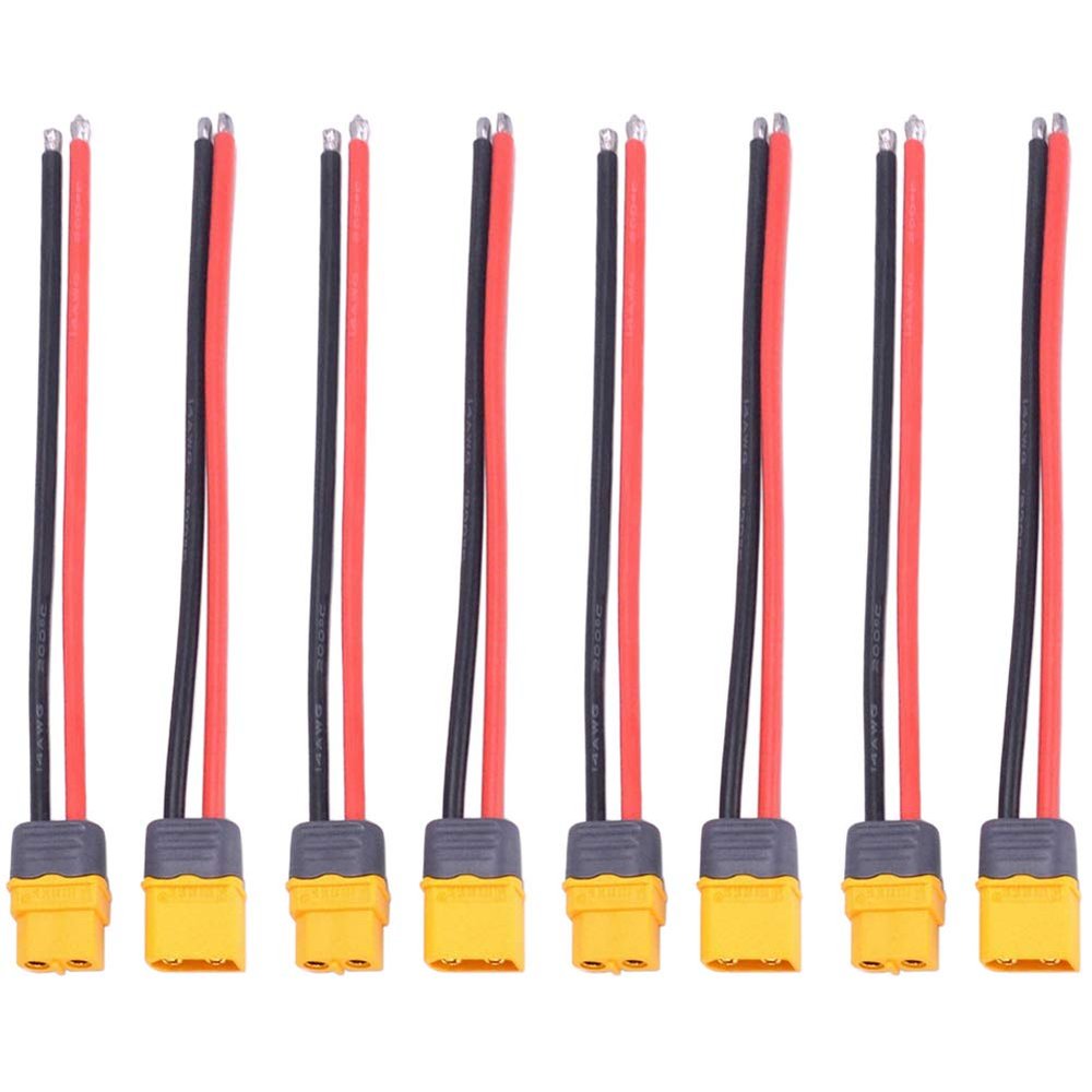Onyehn 4 Pairs 150mm 12AWG Wire XT60H Plug Male and Female Connector for RC