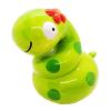 5" Tall Green Snak Piggy Bank Ceramic Lovely Serpent Porcelain Figurine Animal Statue Decor Money Saving Coin Bank view 1