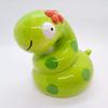 5" Tall Green Snak Piggy Bank Ceramic Lovely Serpent Porcelain Figurine Animal Statue Decor Money Saving Coin Bank view 2