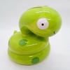 5" Tall Green Snak Piggy Bank Ceramic Lovely Serpent Porcelain Figurine Animal Statue Decor Money Saving Coin Bank view 4