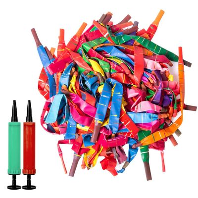 100pcs Rocket Balloons with Two Air Pump Colorful Giant Rocket Balloons for Parties