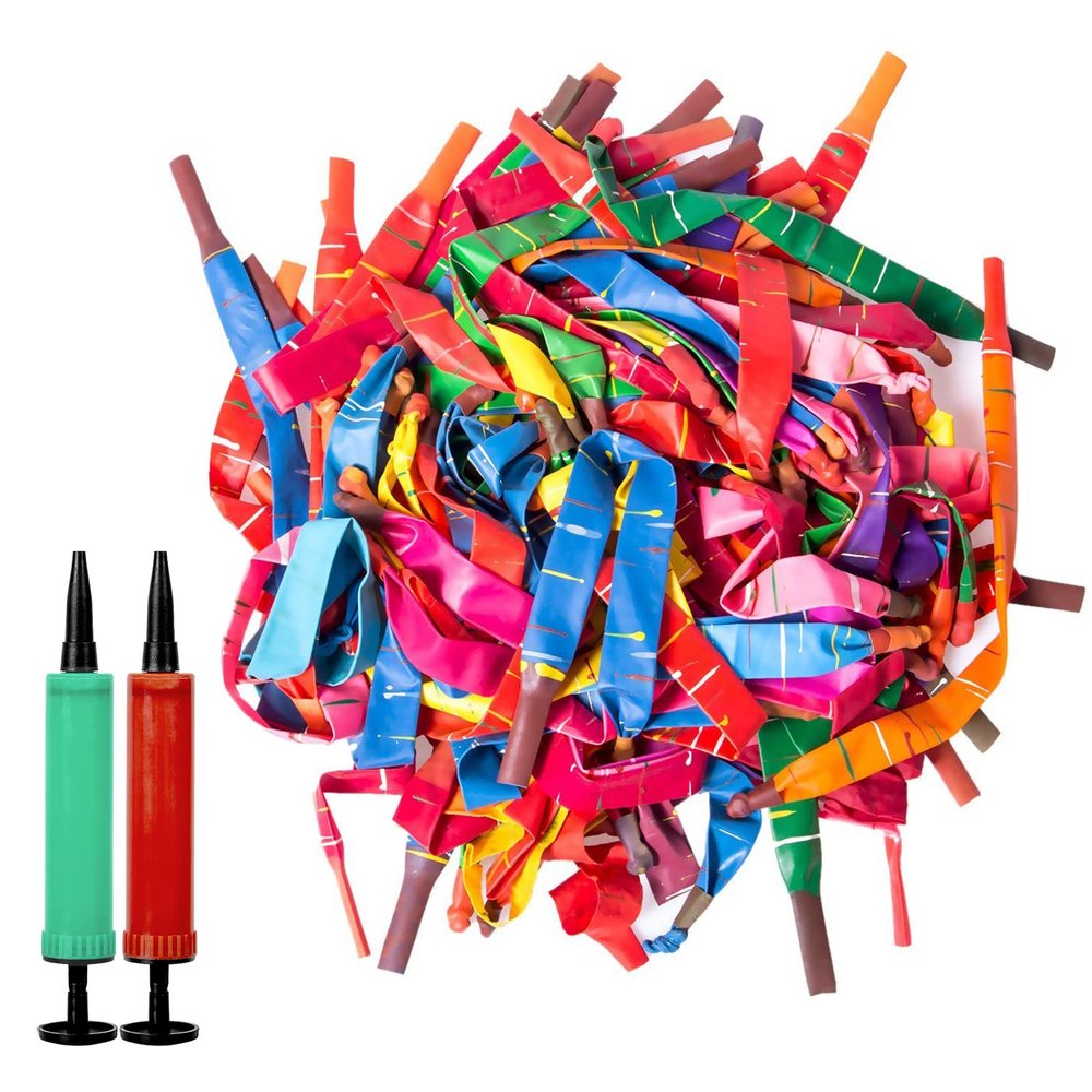 100pcs Rocket Balloons with Two Air Pump Colorful Giant Rocket Balloons for Parties