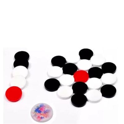 Pam Herbals Professional Carrom Board Coins Set 24 Acrylic Coins (6mm) with 2 Strikers, Smooth Play for Competitive Carrom Games