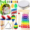 Stoie's Musical Toys for Toddlers, Wooden Percussion Instruments Toy for Kids Baby Preschool Educational Musical Toys Set for Boys and Girls with Storage Bag view 1
