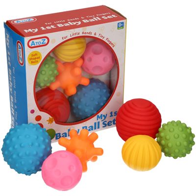 Atoz 61017 My First Baby Multi Textured Sensory Soft Balls, Multicolor