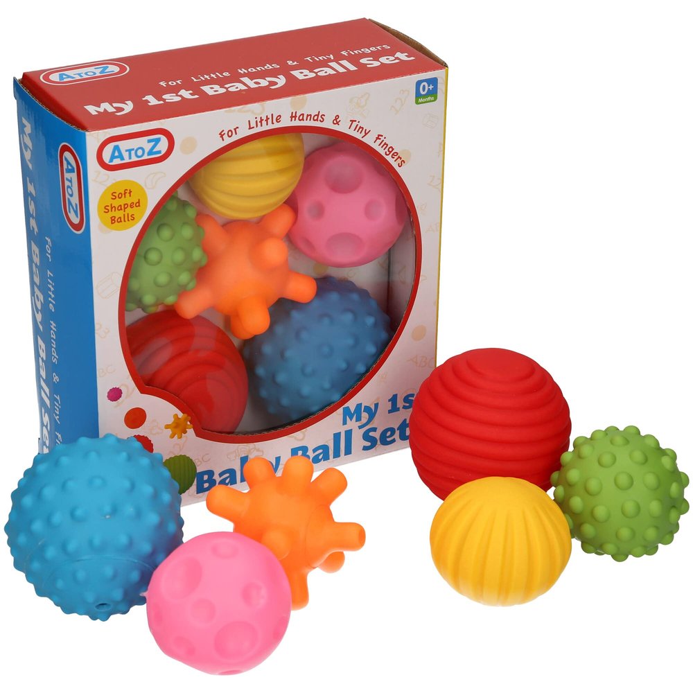 Atoz 61017 My First Baby Multi Textured Sensory Soft Balls, Multicolor