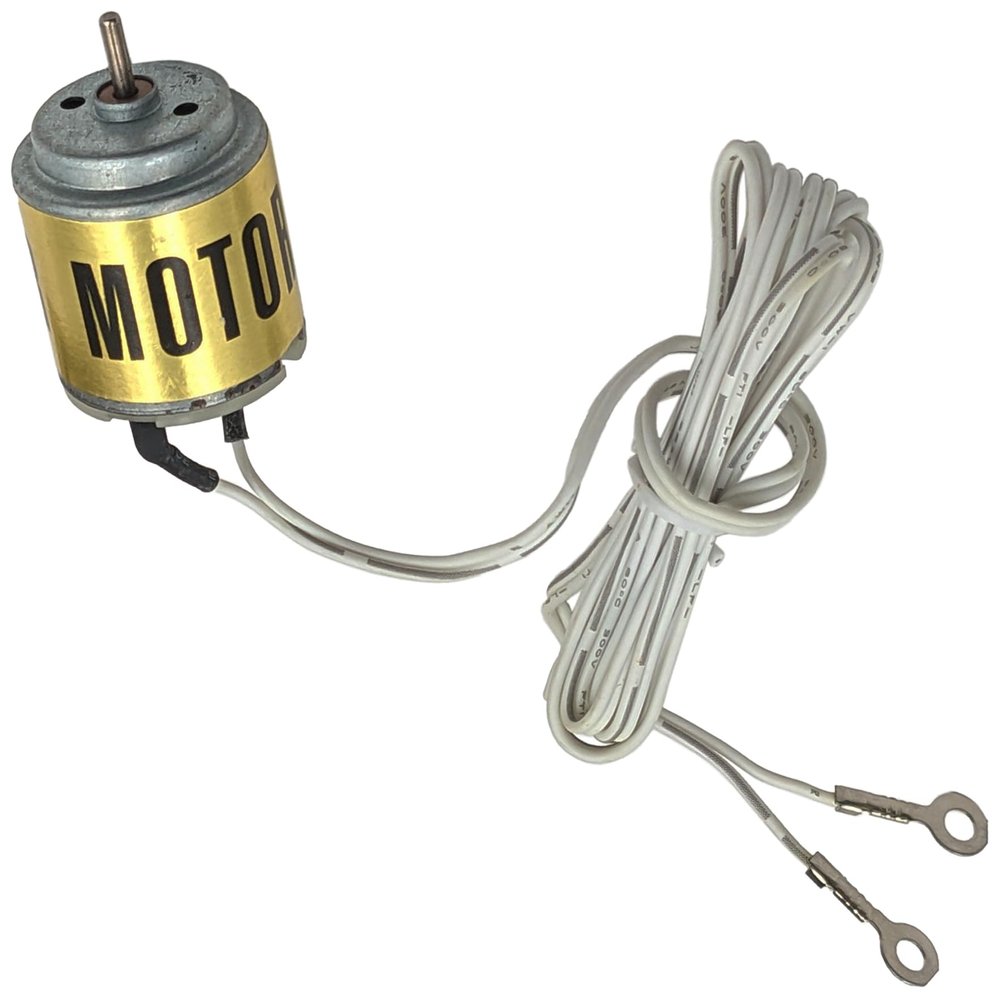 DC Motor for Solar Panel with 3 Foot Clip-on Wire Leads, 1V / 400mA Output, 2mm Diameter Shaft - by RSR ELECTRONICS INC