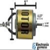 DC Motor for Solar Panel with 3 Foot Clip-on Wire Leads, 1V / 400mA Output, 2mm Diameter Shaft - by RSR ELECTRONICS INC view 2