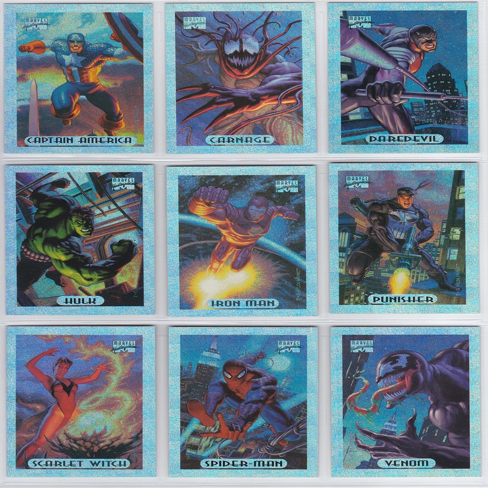 1994 Marvel Masterpieces Series III Silver HOLOFOIL Insert Set of 10 Cards NM/M Hildebrandt Bros.