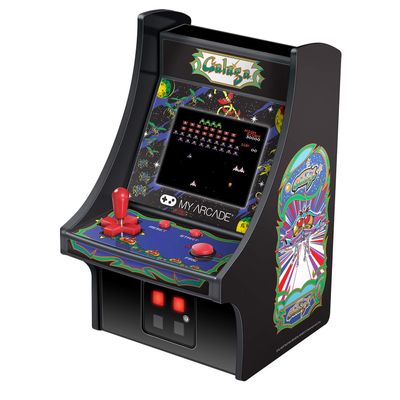 My Arcade Micro Player Mini Arcade Machine: Galaga Video Game, Fully Playable, 6.75 Inch Collectible, Color Display, Speaker, Volume Buttons, Headphone Jack - Electronic Games