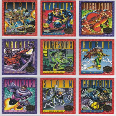 1993 X-Men Series II 30th Ann. Gold FOIL Insert Set of 9 Cards NM/M Marvel