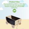 PlanToys Wooden Wagon in Black | Montessori Outdoor Pull Toy for Balance, Strength and Movement Play | Eco Friendly Wagon for Creative Indoor and Outdoor Adventures view 2