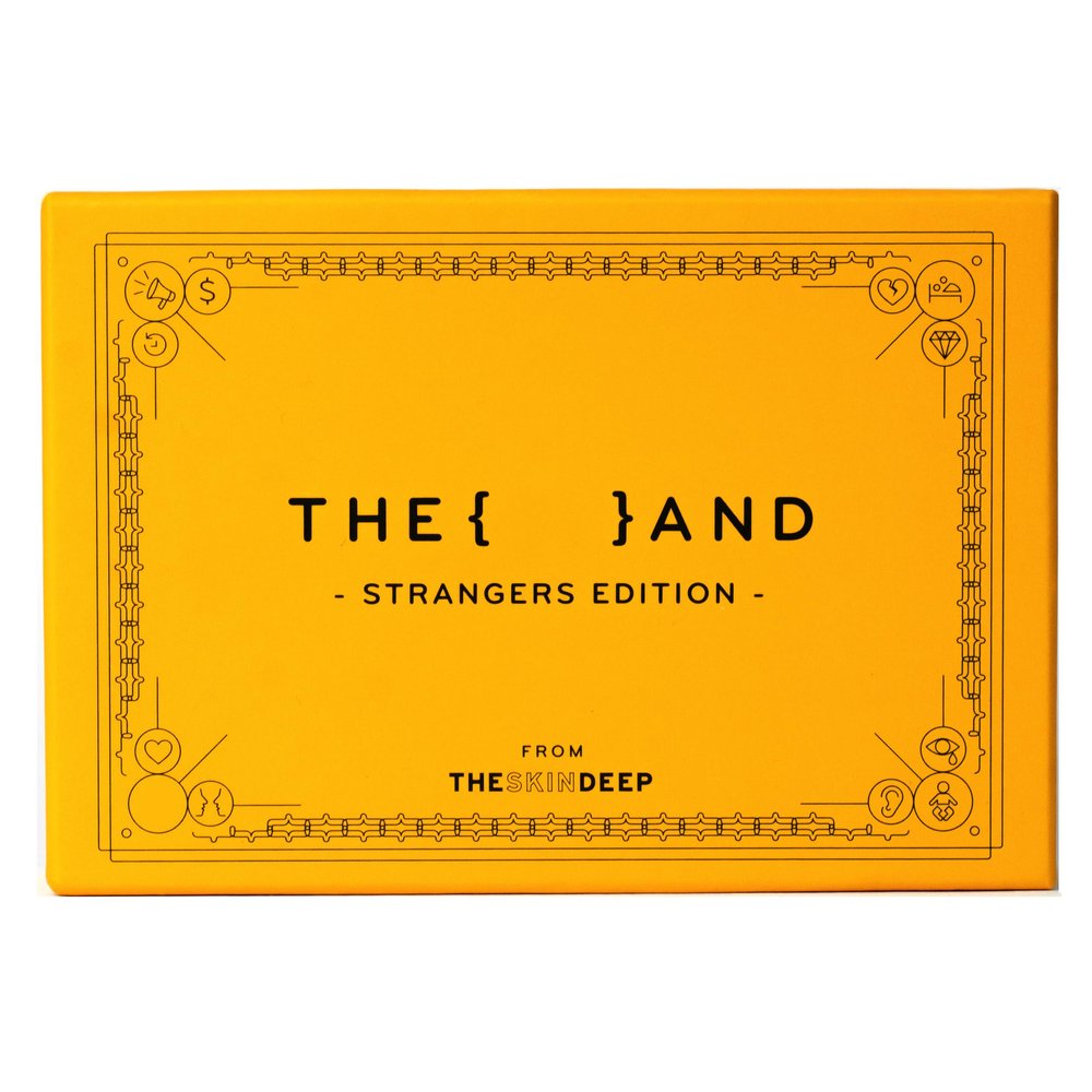 {THE AND} Strangers Edition - Conversation Starter Card Game - Fun Getting to Know You Game - Ice Breakers to Reduce The Space Between You and a Stranger - Questions to Make a Friend by The Skin Deep