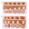 Thoth Montessori Knobbed Cylinder Socket Montessori Materials Wooden Cylinders Ladder Blocks Educational Wooden Toy Montessori Education Toy Family Version view 2