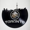KravchArt Toronto - Canada - Skyline  Handmade Vinyl Record Wall Clock - Artwork Gift idea for Birthday, Christmas, Women, Men, Friends, Girlfriend Boyfriend and Teens - Living Kids Room Nursery view 1
