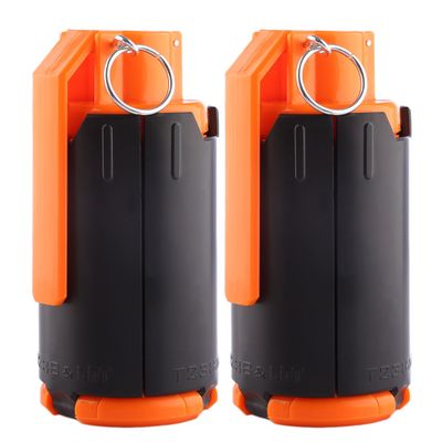 FenglinTech Tactical Plastic Grenades Toy, 2PCS Foam Bullet Ball Grenade for CS Battle Game