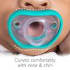 Nanobebe Baby Pacifiers 0-3 Month - Orthodontic, Curves Comfortably with Face Contour, Award Winning for Breastfeeding Babies, 100% Silicone, Perfect Baby Registry Gift 2pk,Grey view 3