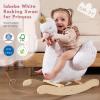 labebe Kids Rocking Horse White Swan, Stuffed Animal Wooden Rocker for Children 6 Months Boys and Girls/Nursery Christmas, Birthday Gift (Rocking Swan) view 2