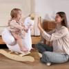 labebe Kids Rocking Horse White Swan, Stuffed Animal Wooden Rocker for Children 6 Months Boys and Girls/Nursery Christmas, Birthday Gift (Rocking Swan) view 4