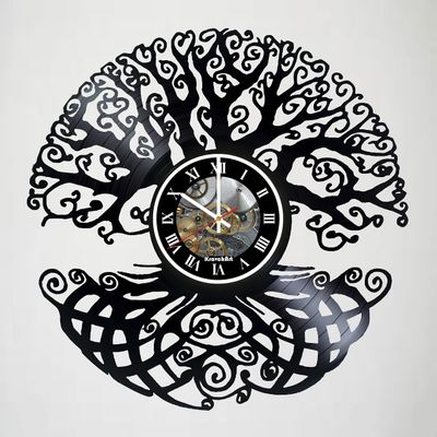 Vinyl Record Wall CLock Compatible With MAGIC TREE - Handmade gift idea for birthday, christmas, women, men, friends, girlfriend boyfriend and teens - living kids room nursery- Customize your clock !