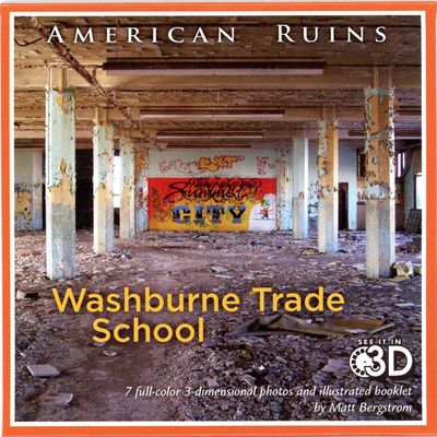 3Dstereo ViewMaster Washburne Trade School - American Ruins - Classic View-Master Single Reel