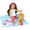 Sophia's Picnic Lunch Accessories Set with Pretend Food, Drinks, Napkins, Blanket and Thermal Cooler for 18" Dolls, Multicolor view 2