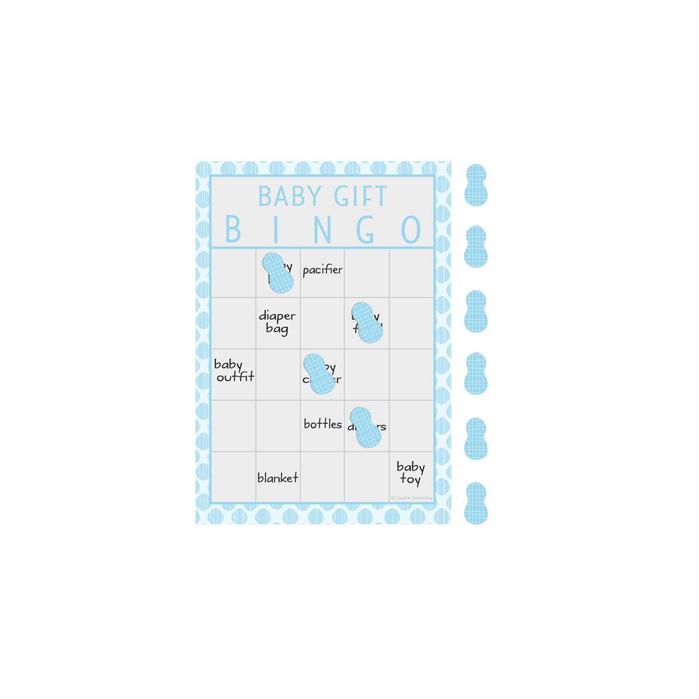 Creative Converting 317238 Little Peanut Boy Elephant Baby Shower Bingo Game