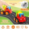 Yiosion Push and Go Friction Powered Cars Construction Vehicles Toy Set Tractor Bulldozer Mixer Truck Dumper for 1 2 3 Year Old Baby Toddlers Boys Gifts view 3