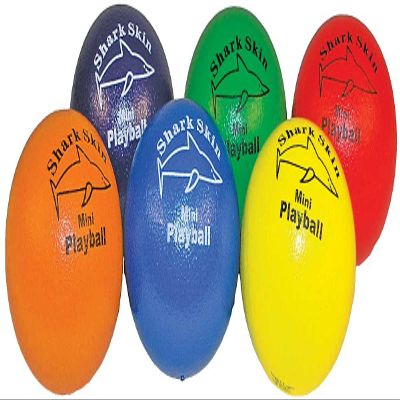 Great Lakes Sports Shark Skin Mini Foam Playballs with Super Tough Skin Coating (Set of 6)