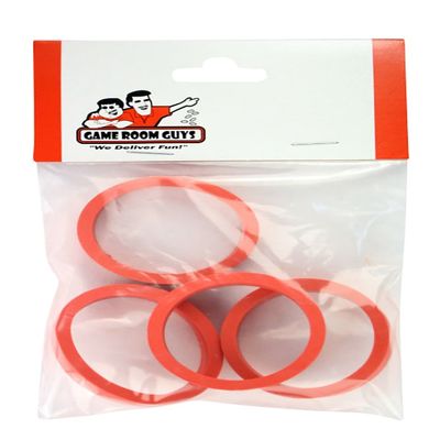 Game Room Guys Pinball Flipper Rubber - Red - Set of 4