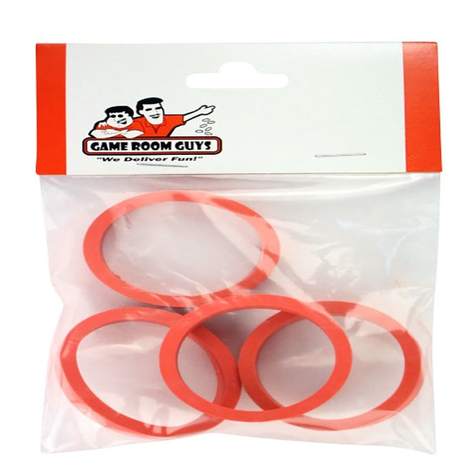 Game Room Guys Pinball Flipper Rubber - Red - Set of 4