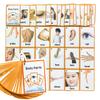 34PCS/Set Body Parts Kids Gifts English Flash Cards Pocket Card Educational Learning Baby Toys for Children Pre-Kindergarten view 1