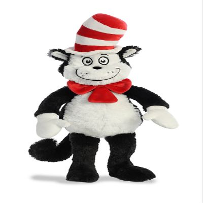 Aurora Whimsical Dr. Seuss Cat in The Hat Stuffed Animal - Officially Licensed Plush for Imaginative Play - Perfect for Kids and Adults - Multicolor 18 Inches