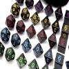 5 Sets New Black Polyhedral Dice with Satin-Lined Velvet Bag for Dungeons and Dragons DND RPG MTG D20 D12 D10 D8 D6 D4 view 2